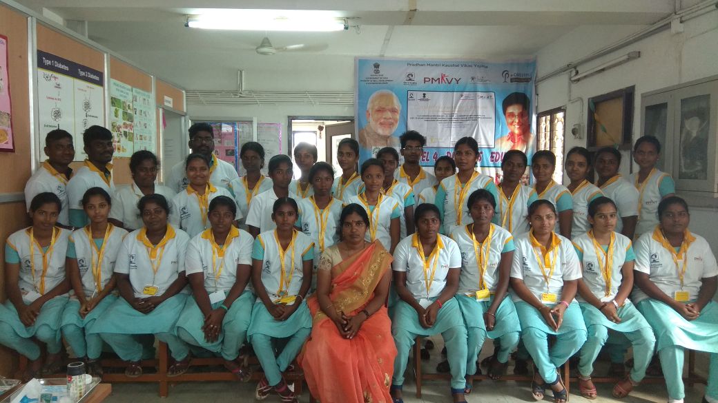 Atchaya Charity - skill development program student with staff1