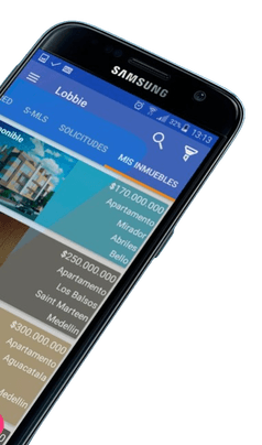 Página web inmobiliaria en el celular