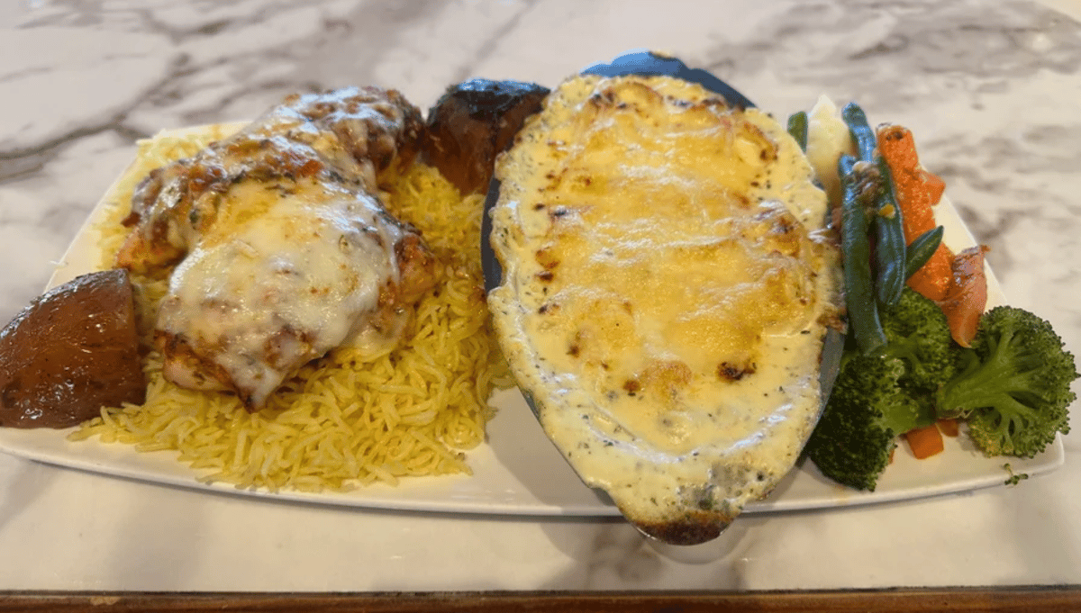 Chicken Parmesan with Fettuccine Alfredo