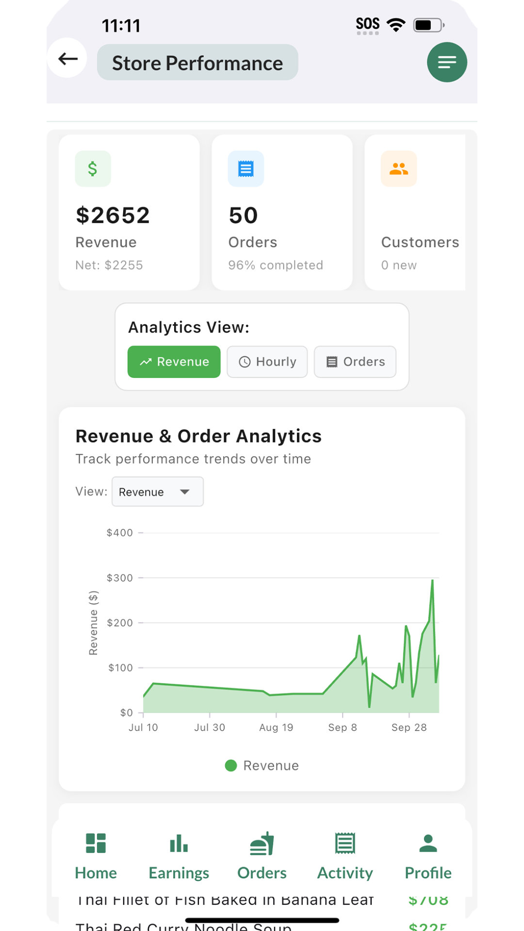 Local Pass business app — Orders & sales