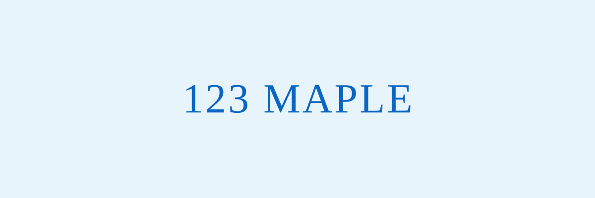 123 Maple Avenue logo
