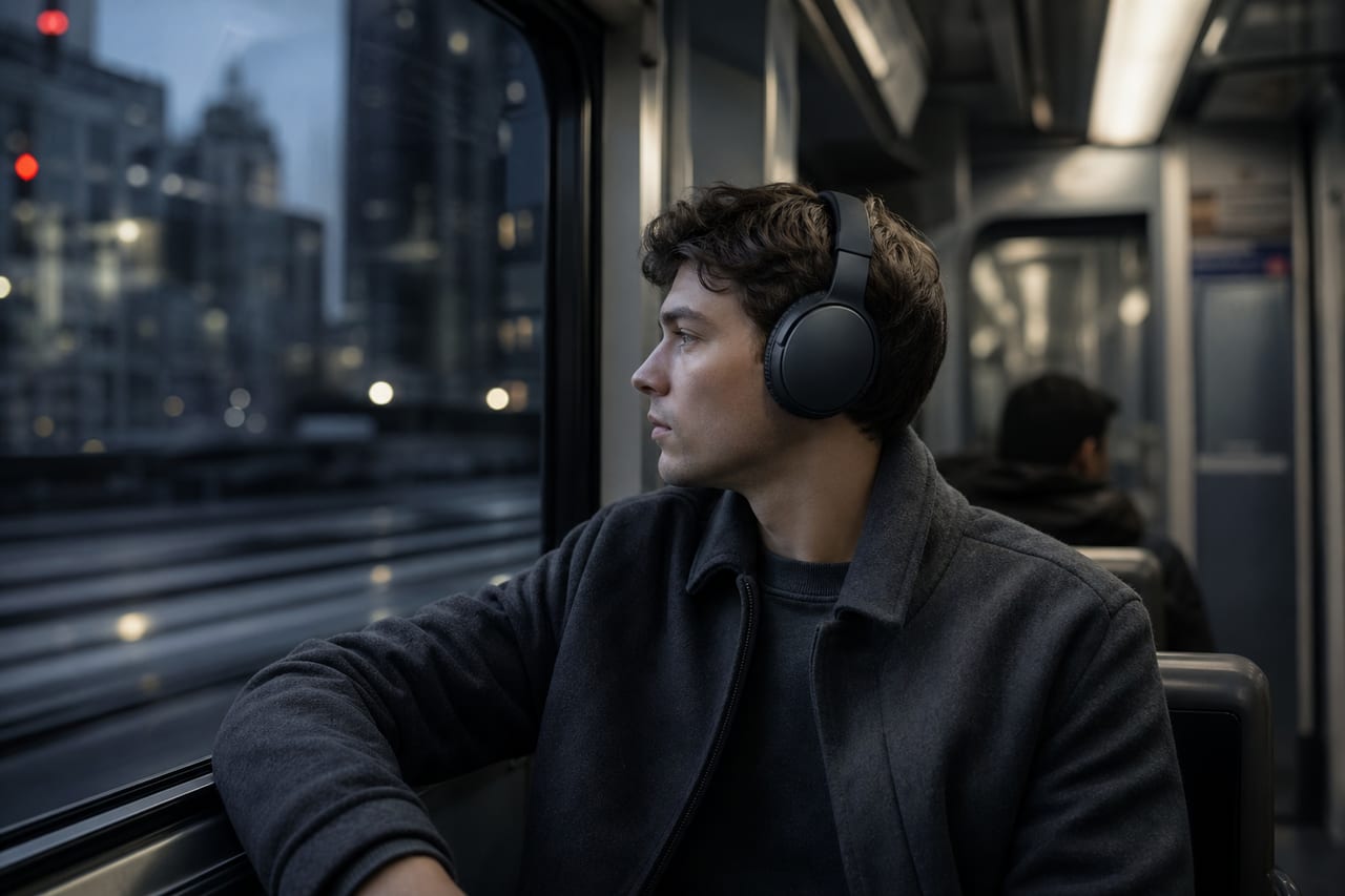 Midnight on the late train · ANC hush