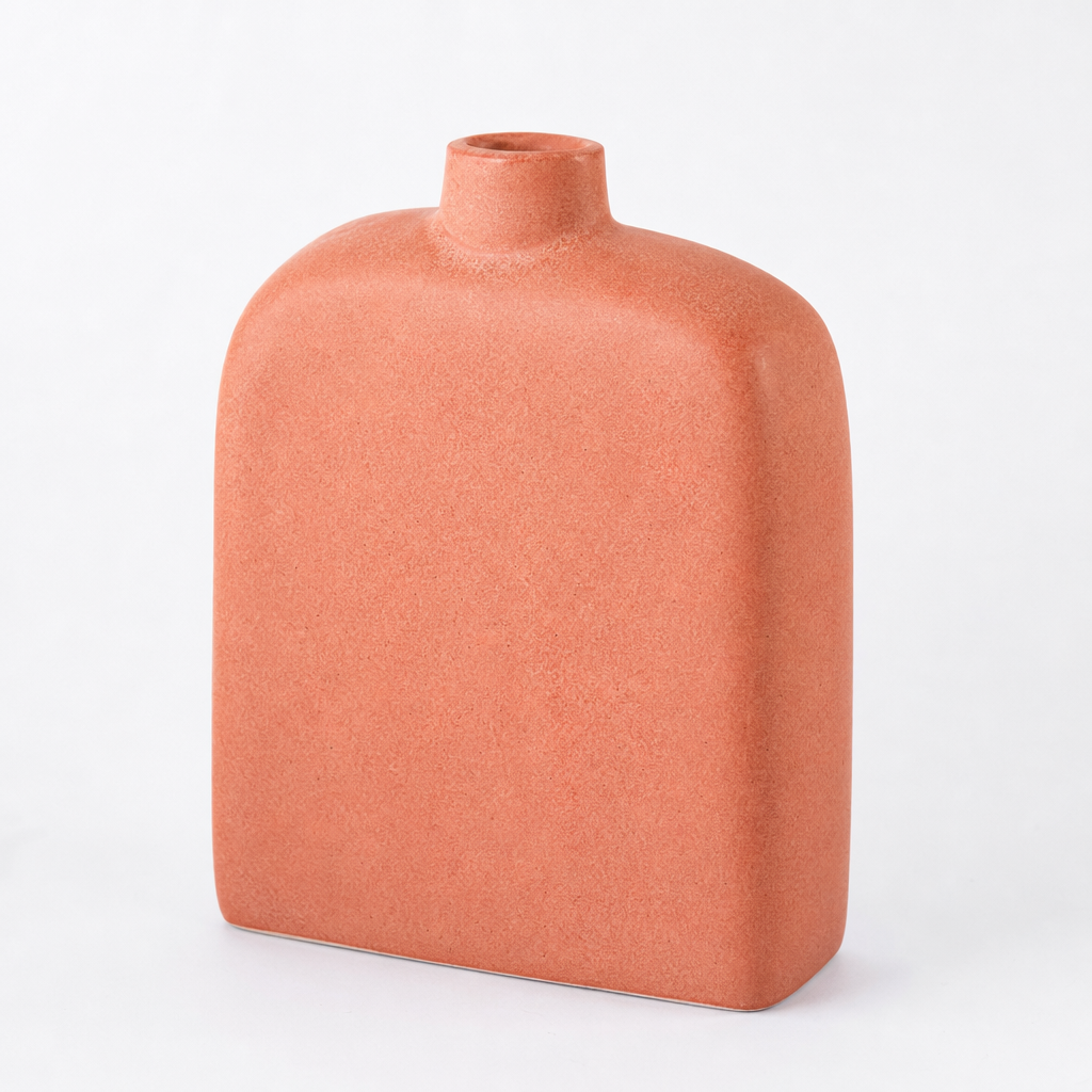 Coral slab vase · satin matte