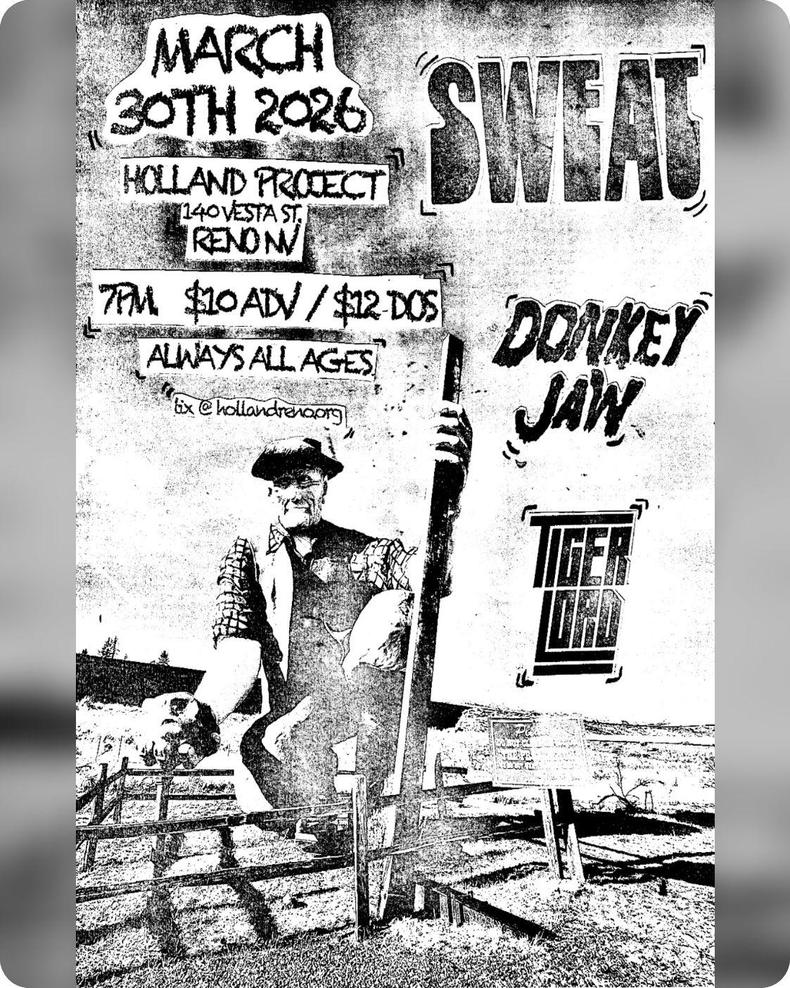 Sweat, Donkey Jaw & Tiger Lord at Holland Project 