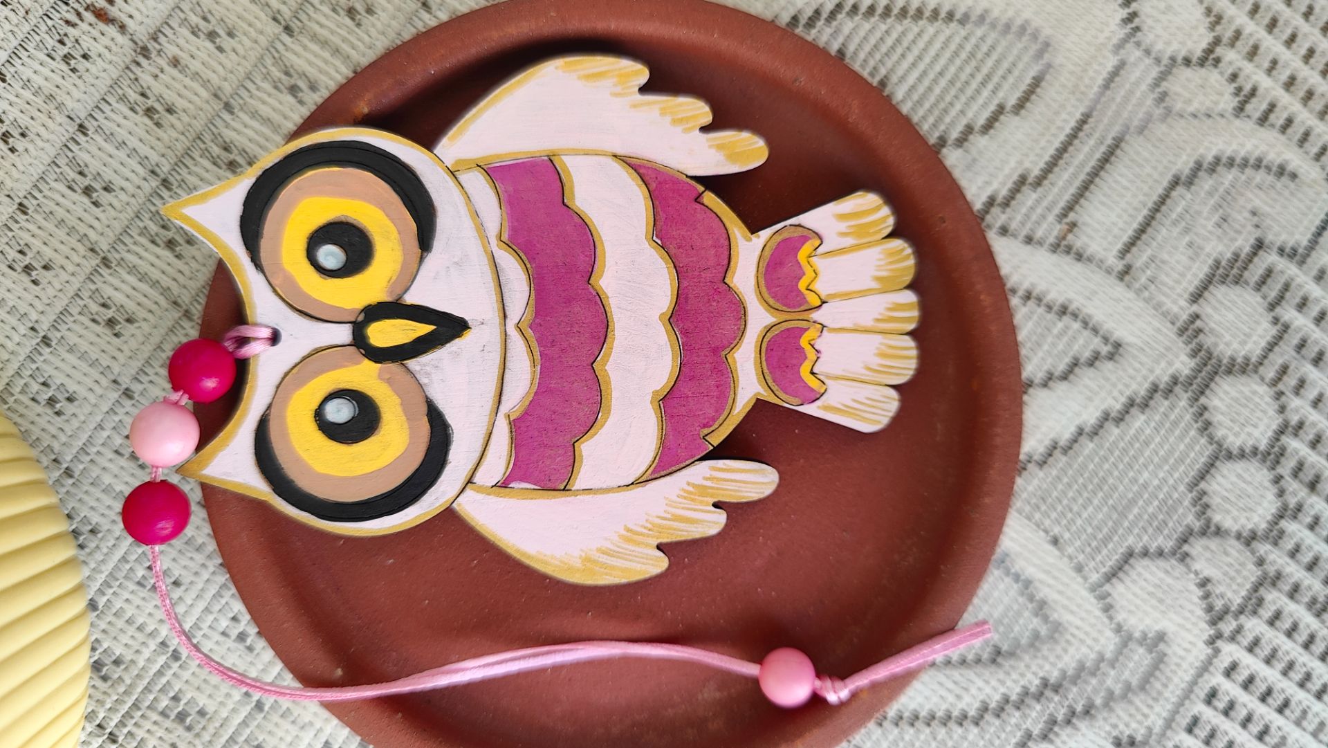 Owl Bag Tag - Cotton candy thumbnail 2