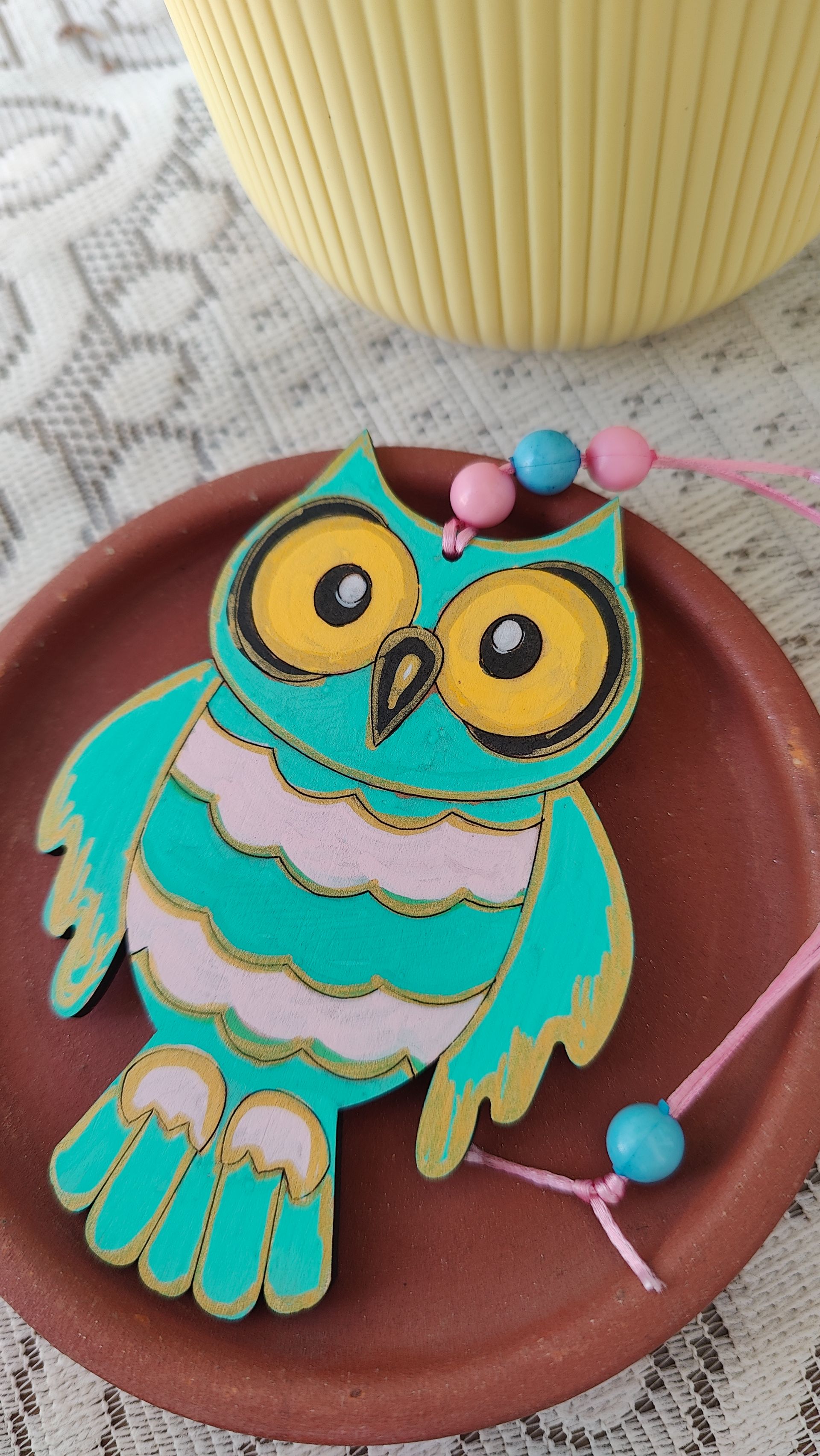 Owl Bag Tag - Teal Treasure thumbnail 3