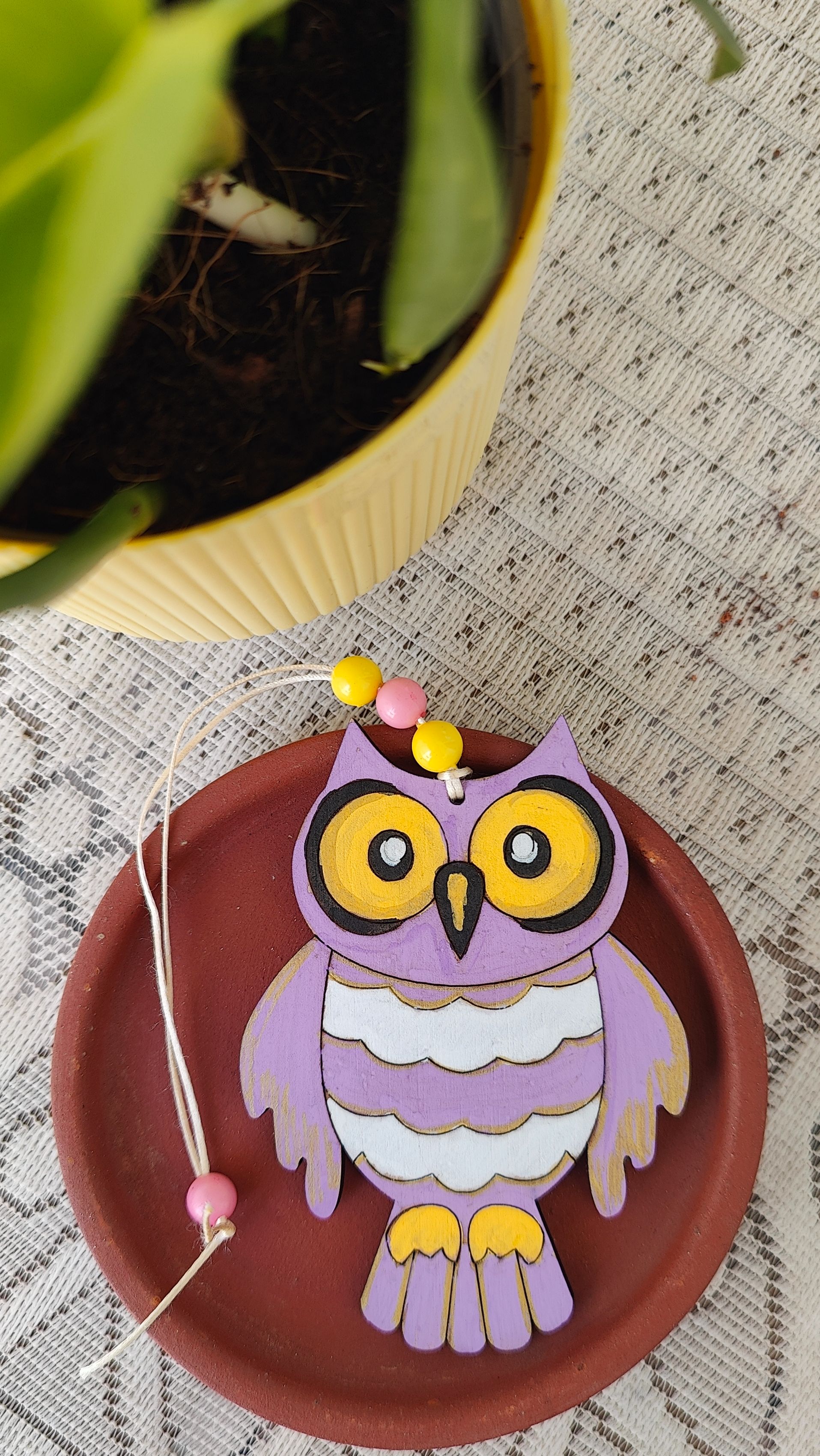 Owl Bag Tag - Lavender Bloom thumbnail 3
