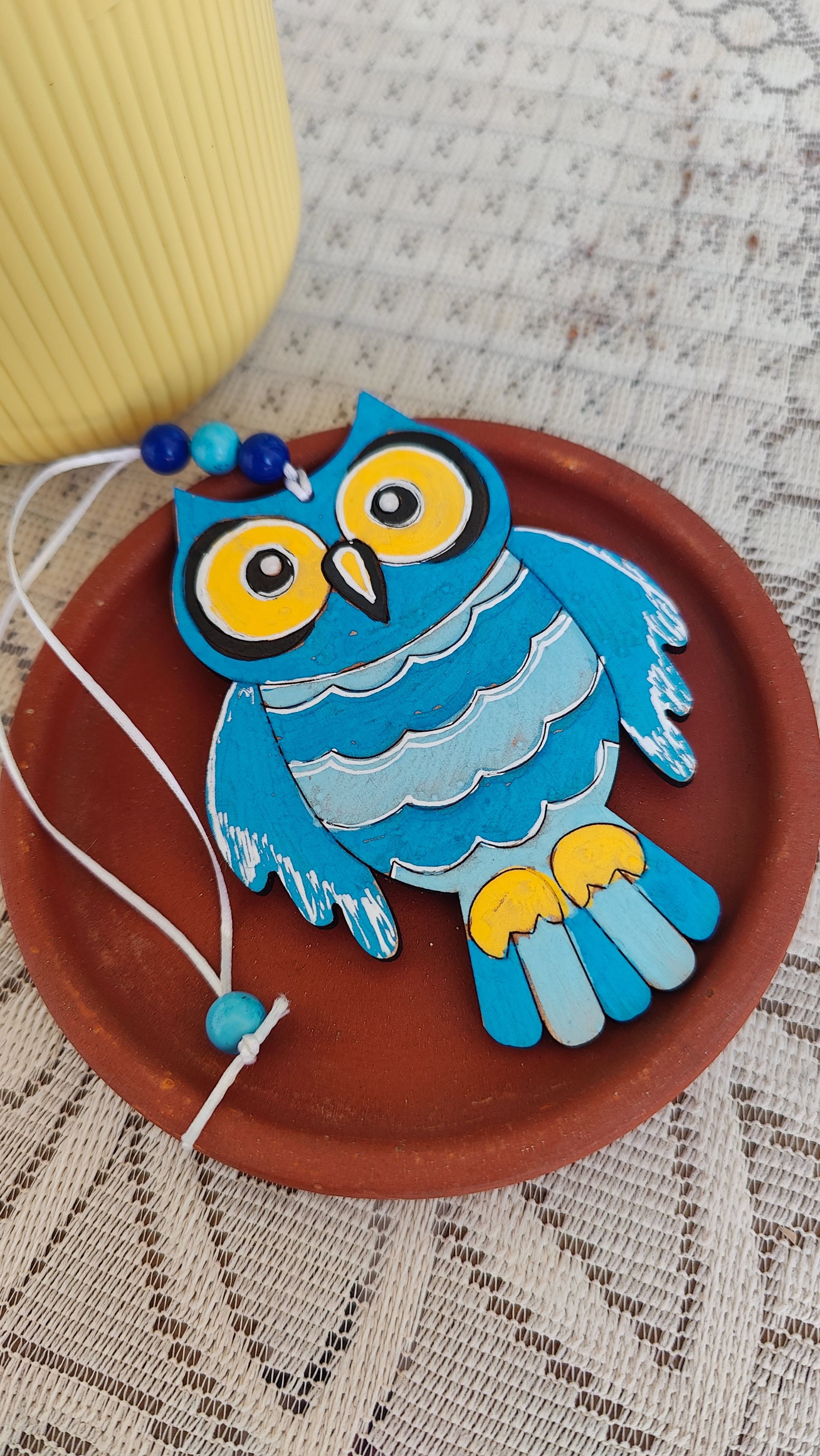 Owl Bag Tag - Sky Blue thumbnail 2