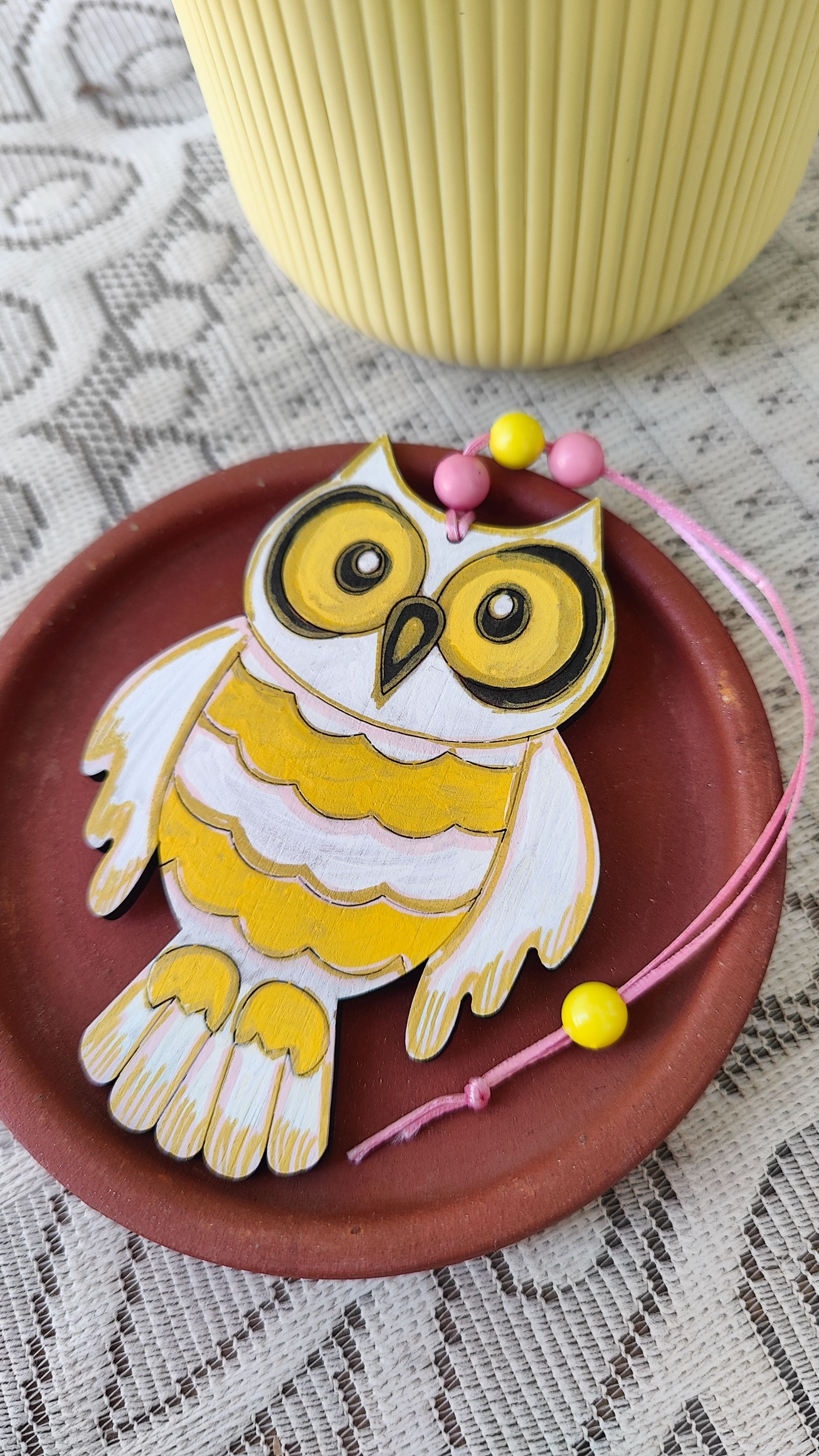 Owl Bag Tag - the classic white 