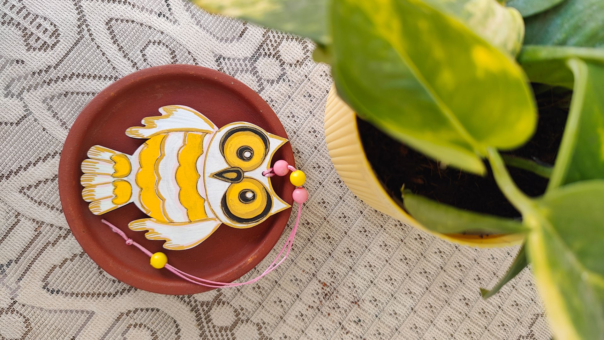 Owl Bag Tag - the classic white  thumbnail 3