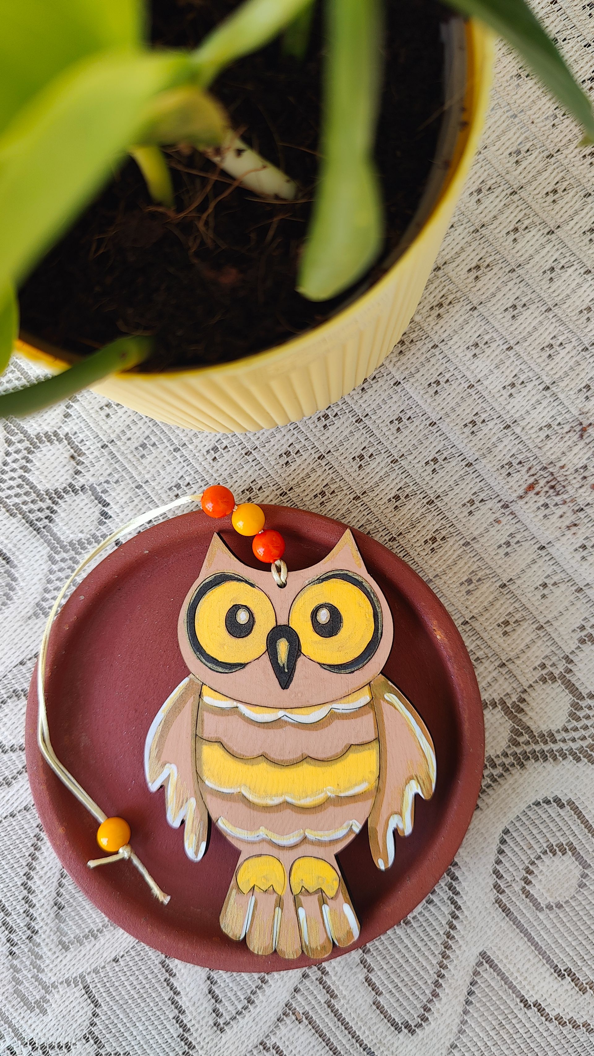 Owl Bag Tag - Dusty Rose thumbnail 2