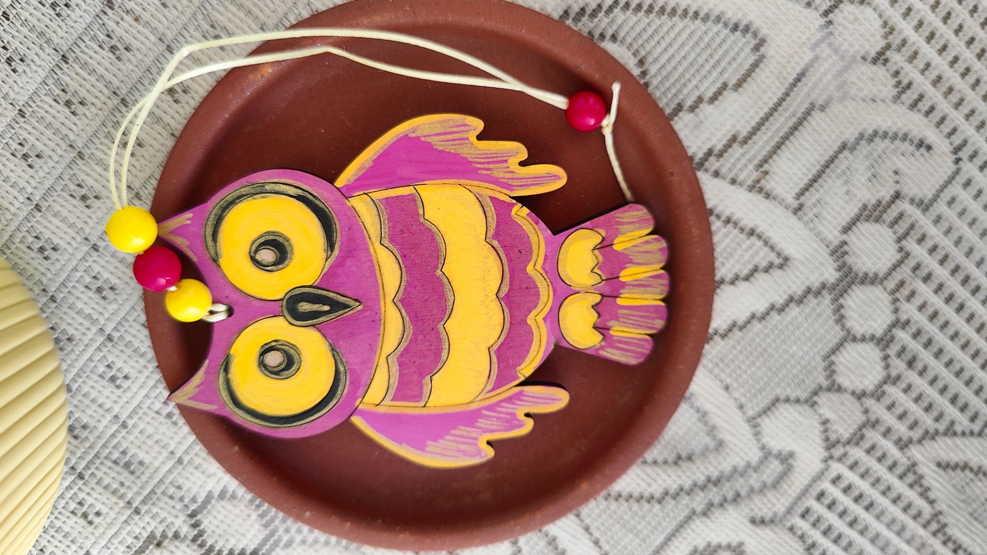 Owl Bag Tag - Berry bright  thumbnail 3