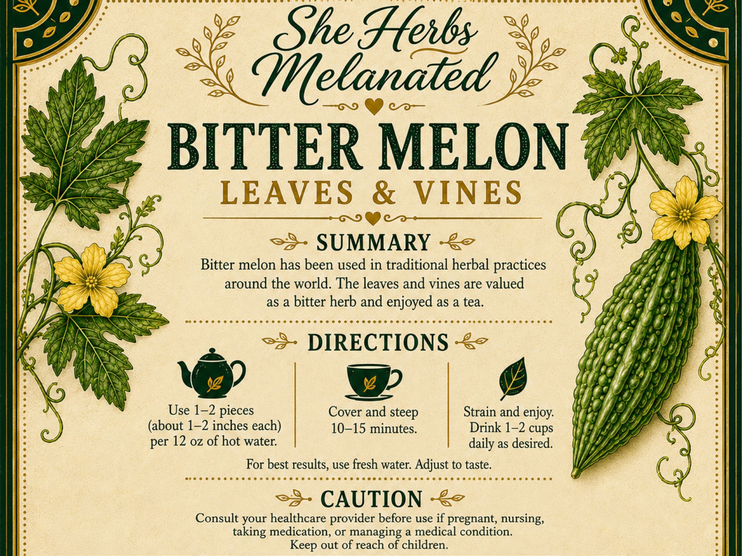 Thumbnail image 2 for Leaves & Vines Bitter Melon.