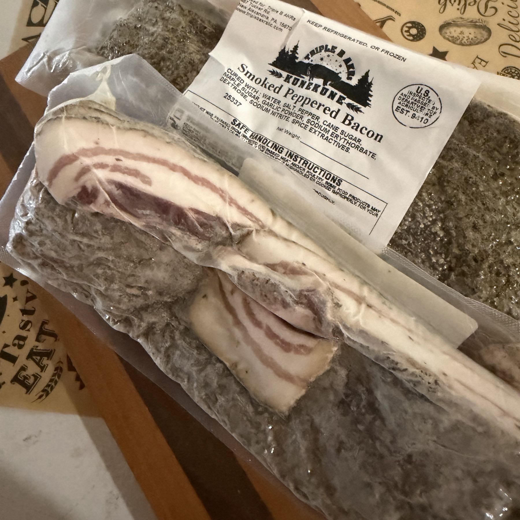 Peppered Cured Bacon