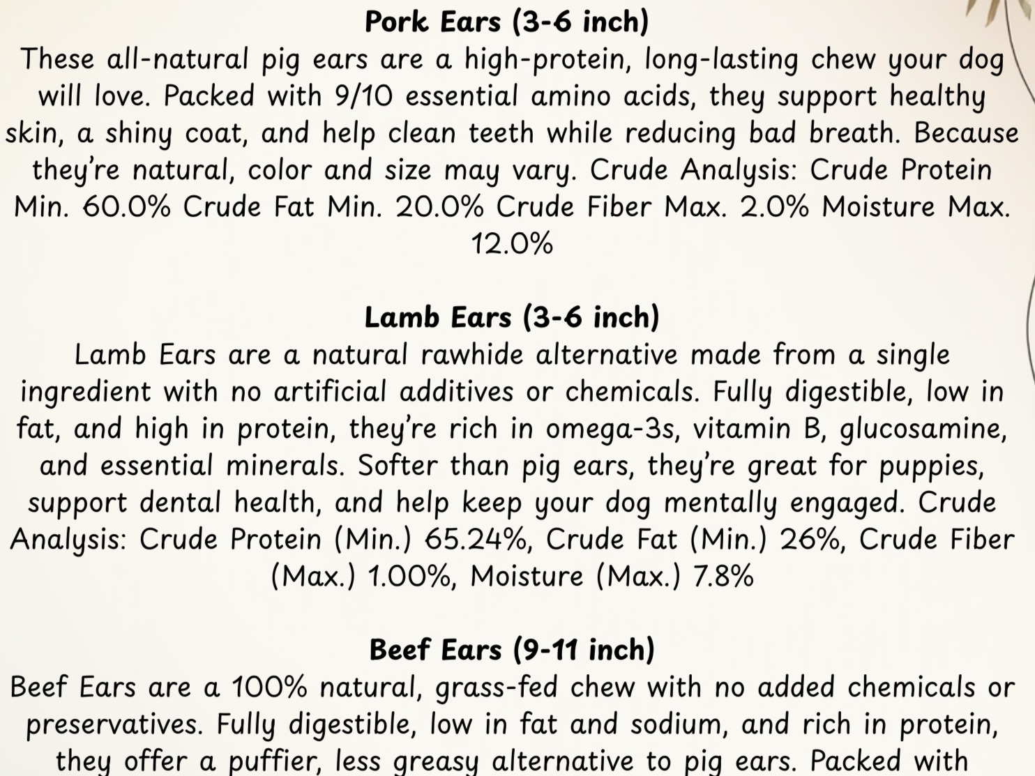 Thumbnail image 3 for Ear Variety Pack - Dehydrated Dog Treat
