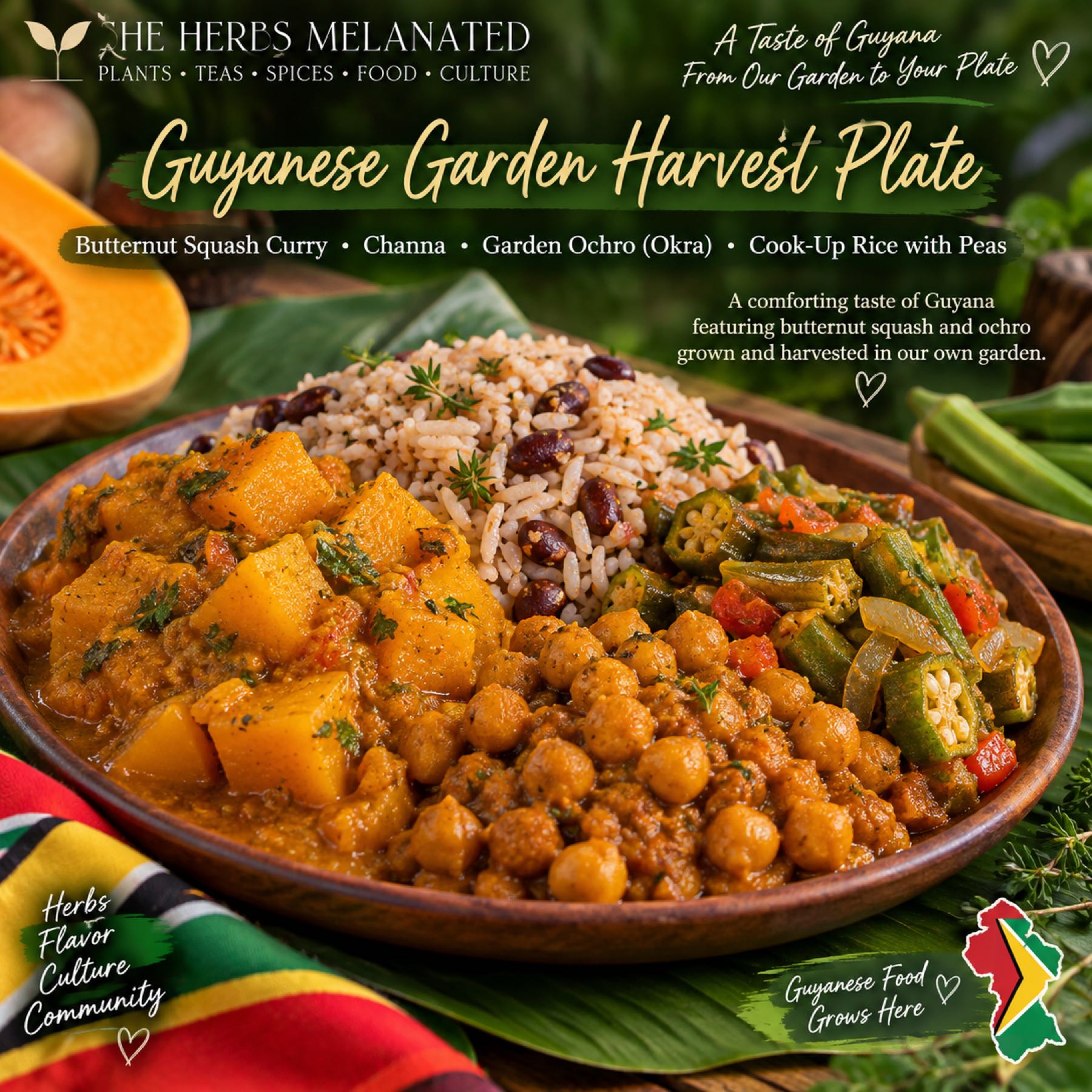 🇬🇾 SHE HERBS MELANATED  Guyanese Kitchen Pop-Up — Jacksonville VegFest  October 18, 2026 • Preorder for Event Pickup