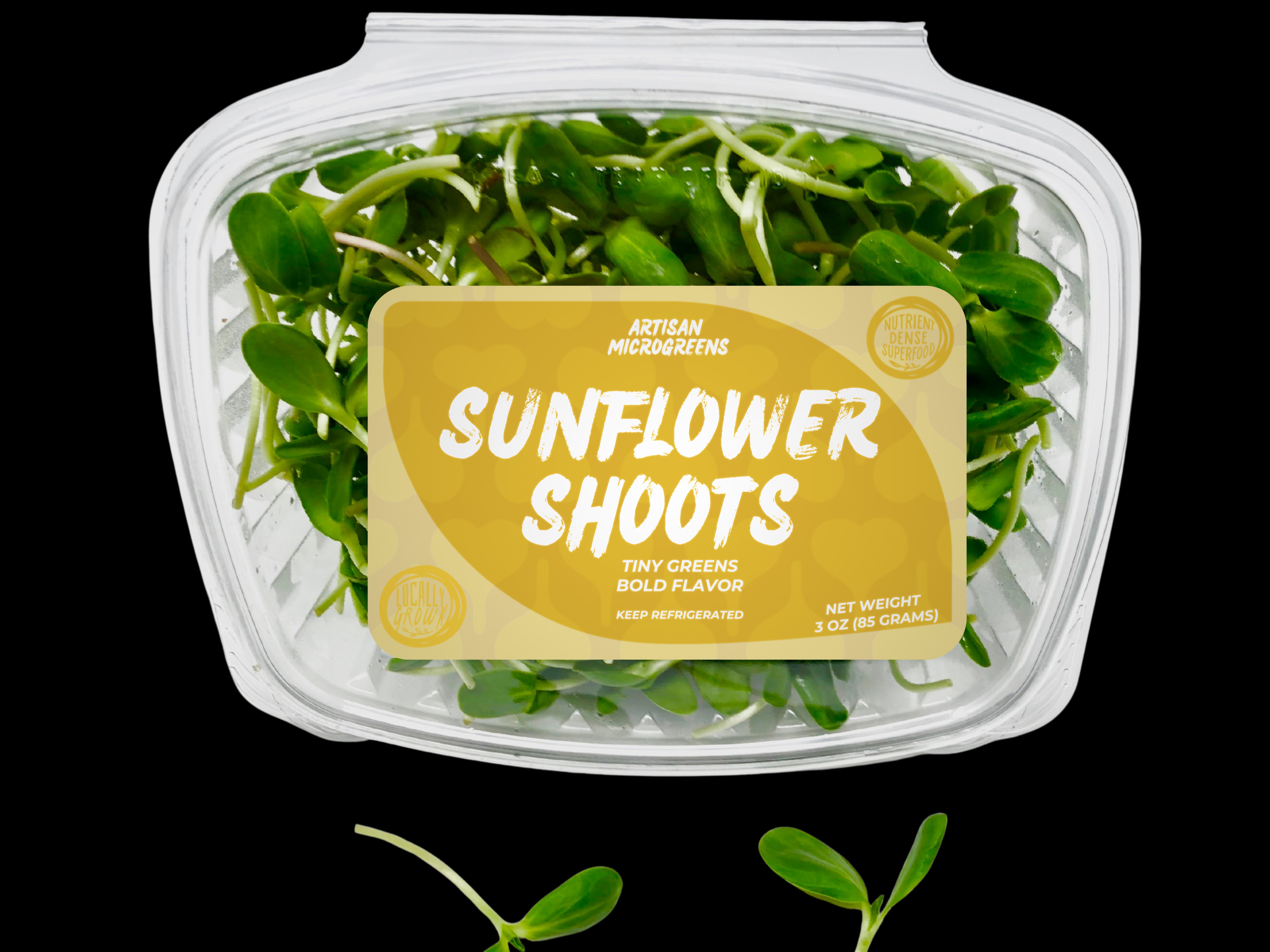 Sunflower Shoots Microgreens 3 Oz