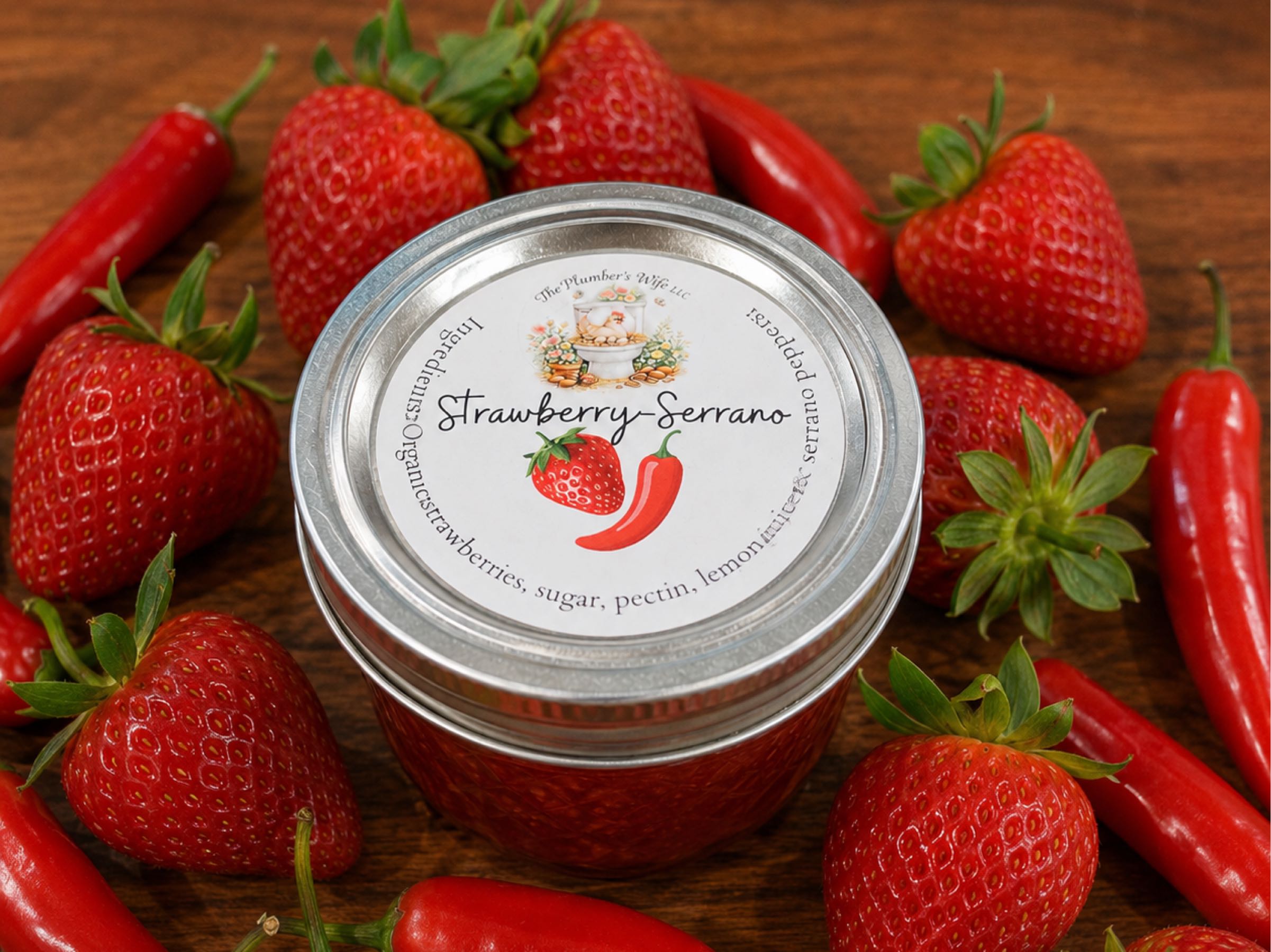 Thumbnail image 1 for Organic Strawberry & Garden Serrano Jam