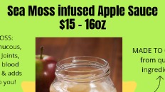 Apple sauce infused with sea moss