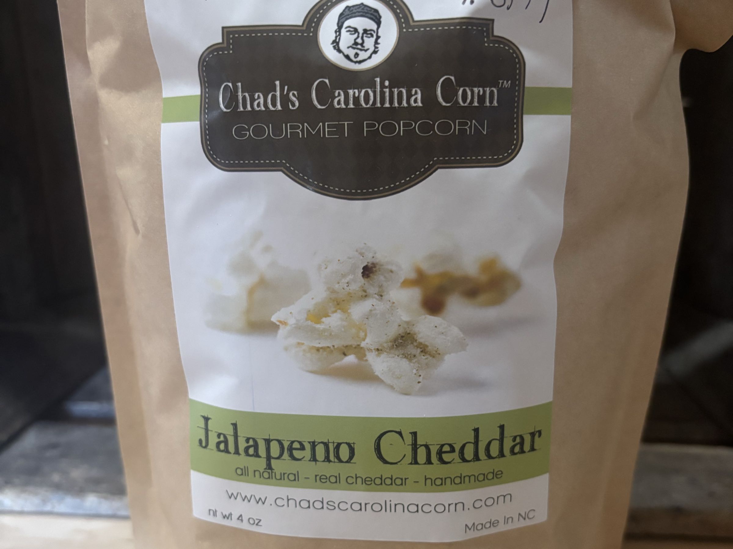 Chad’s Carolina Corn Jalapeño Cheddar Gourmet Popcorn 