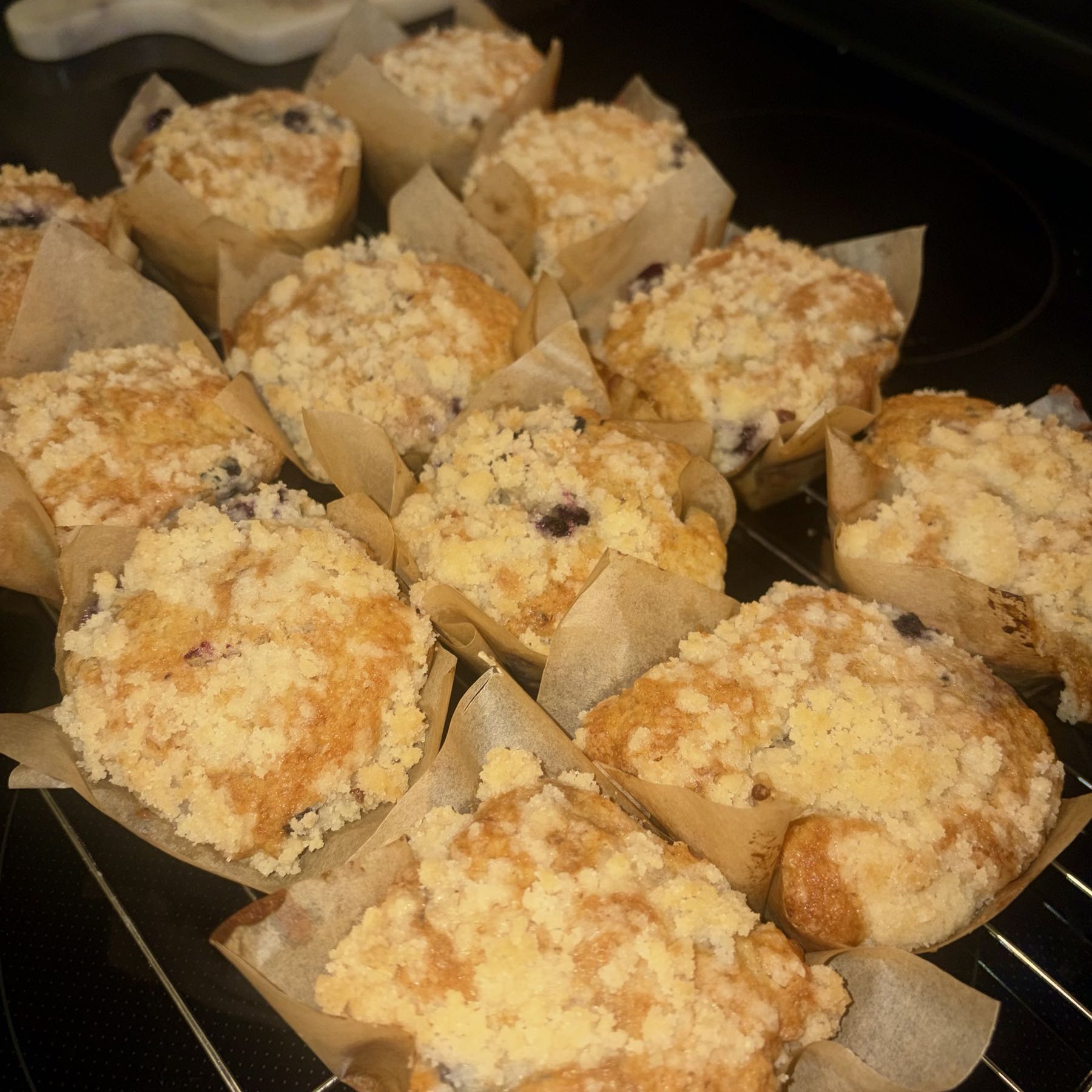 Sourdough Blueberry Muffins