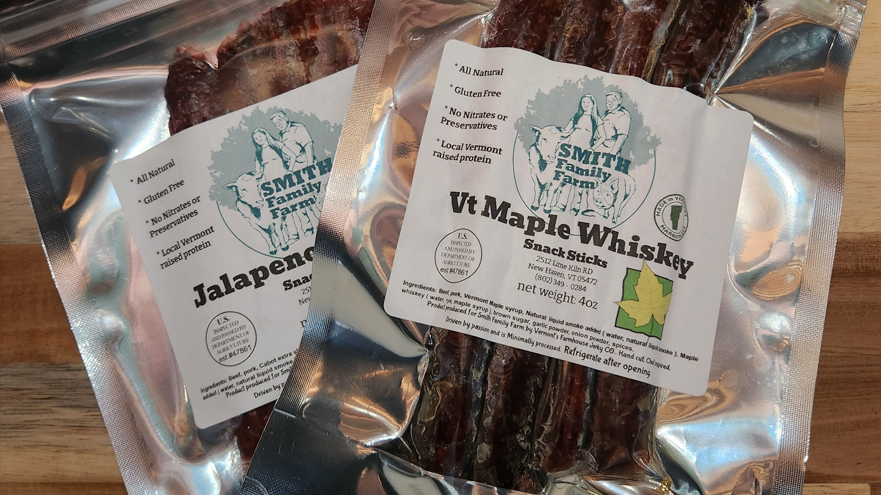 VT Maple Whiskey Snack sticks