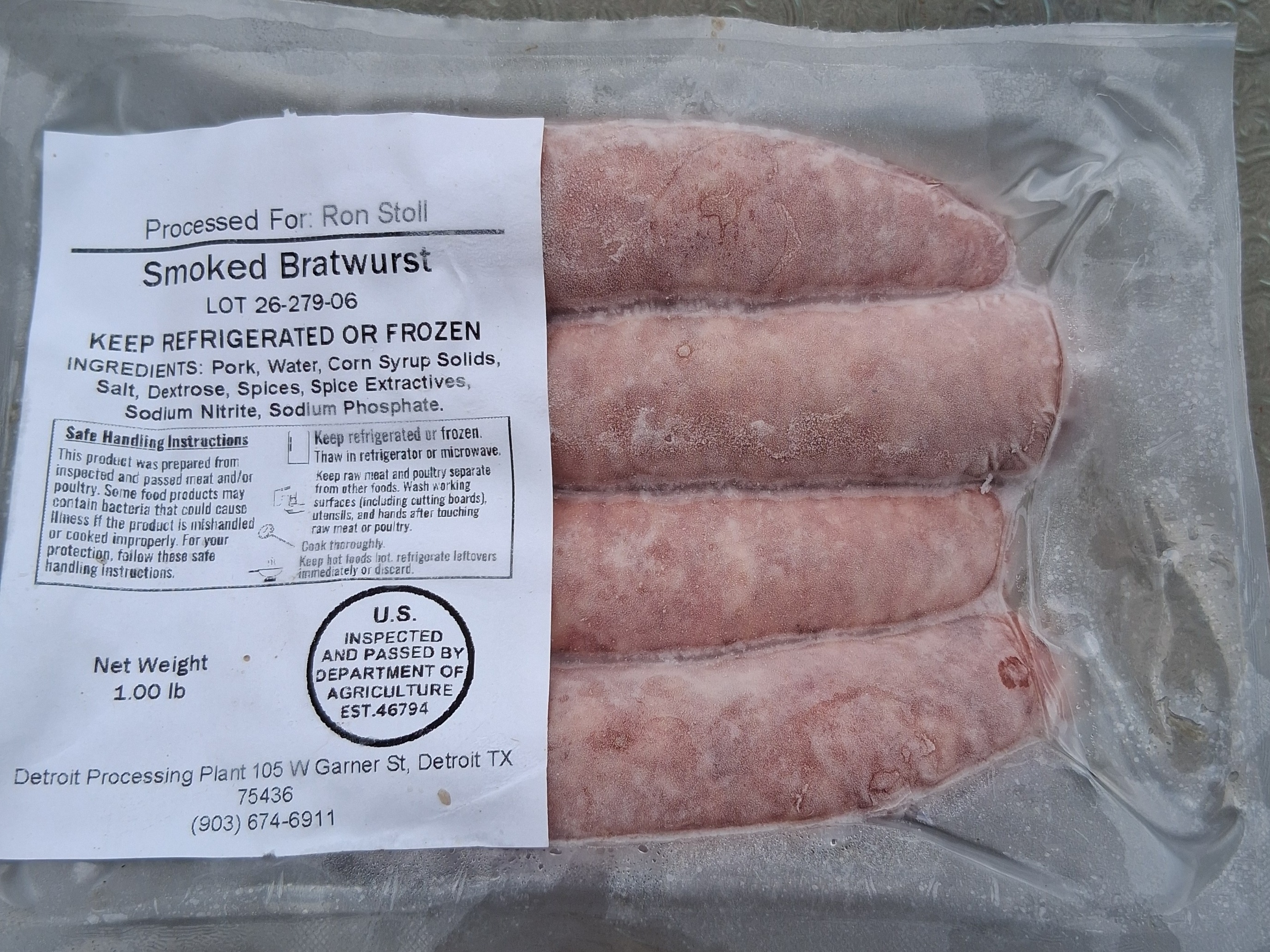 Smoked Bratwurst