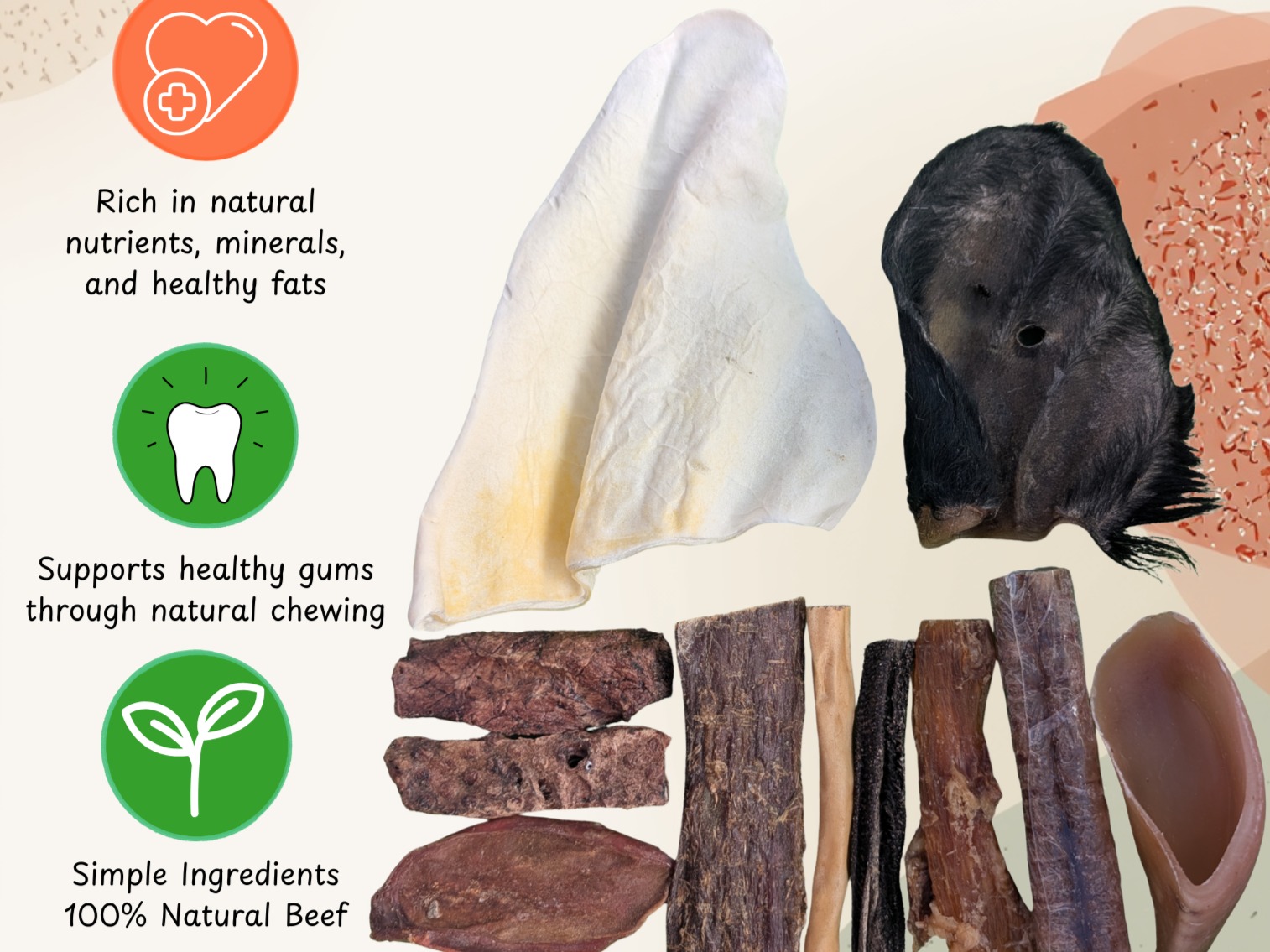 Thumbnail image 2 for Beef Variety Pack - Dehydrated Dog Treat