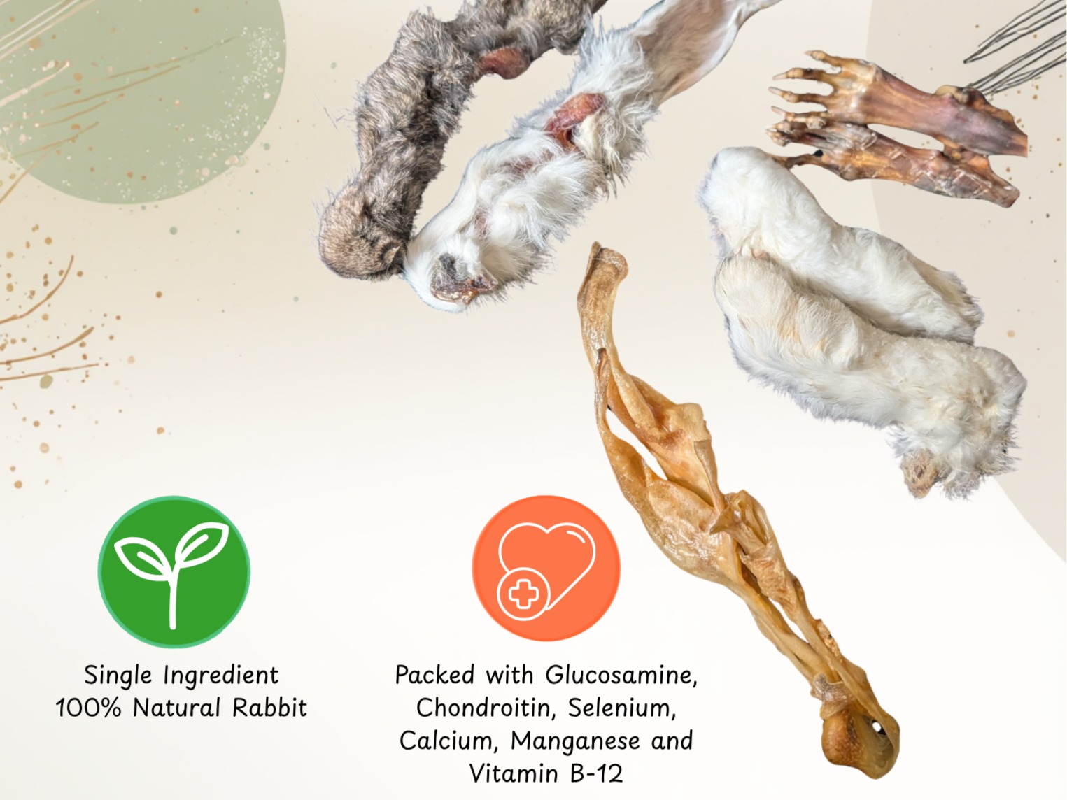 Thumbnail image 2 for Rabbit Variety Pack - Dehydrated Dog Treat