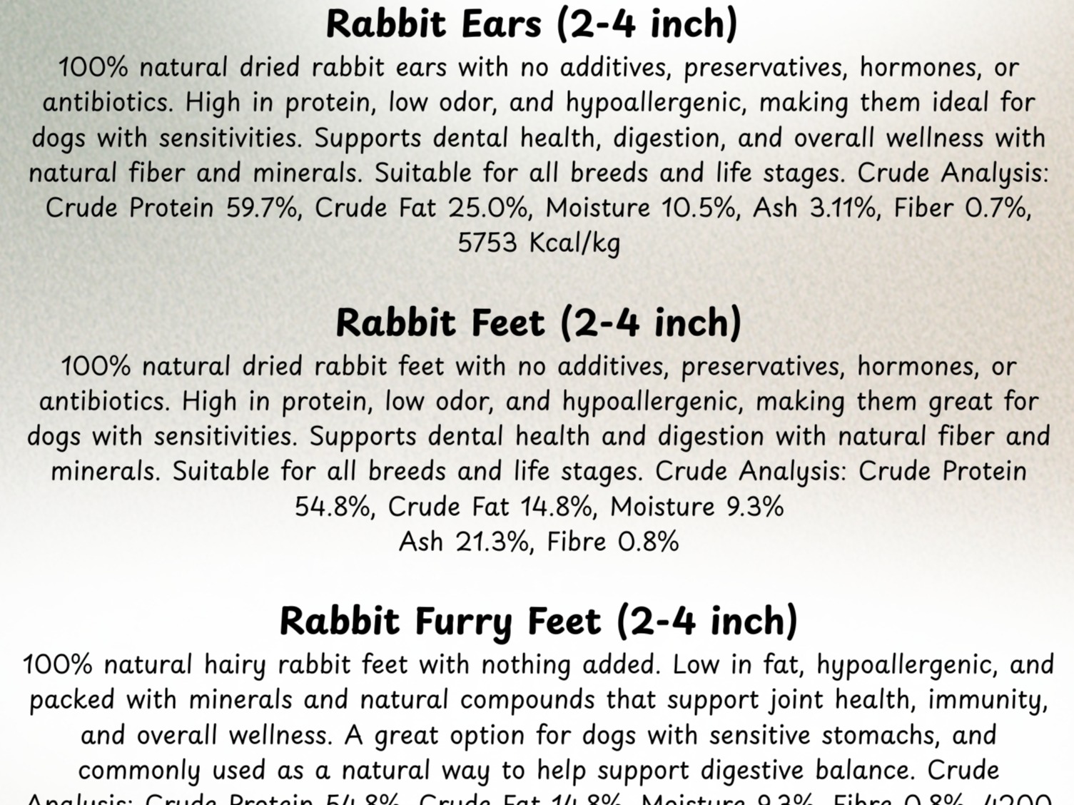 Thumbnail image 3 for Rabbit Variety Pack - Dehydrated Dog Treat
