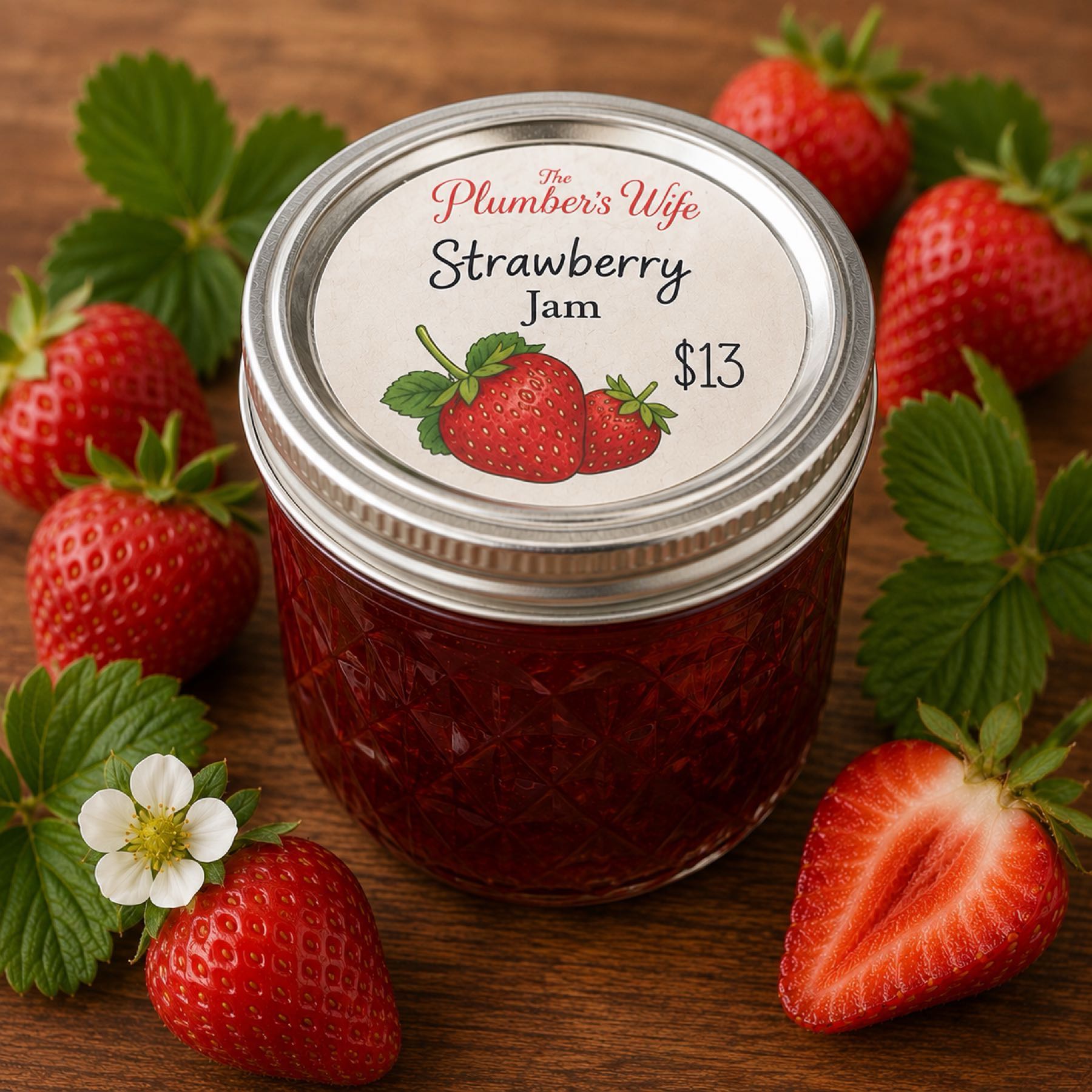 1/2 Pint Classic Strawberry Jam