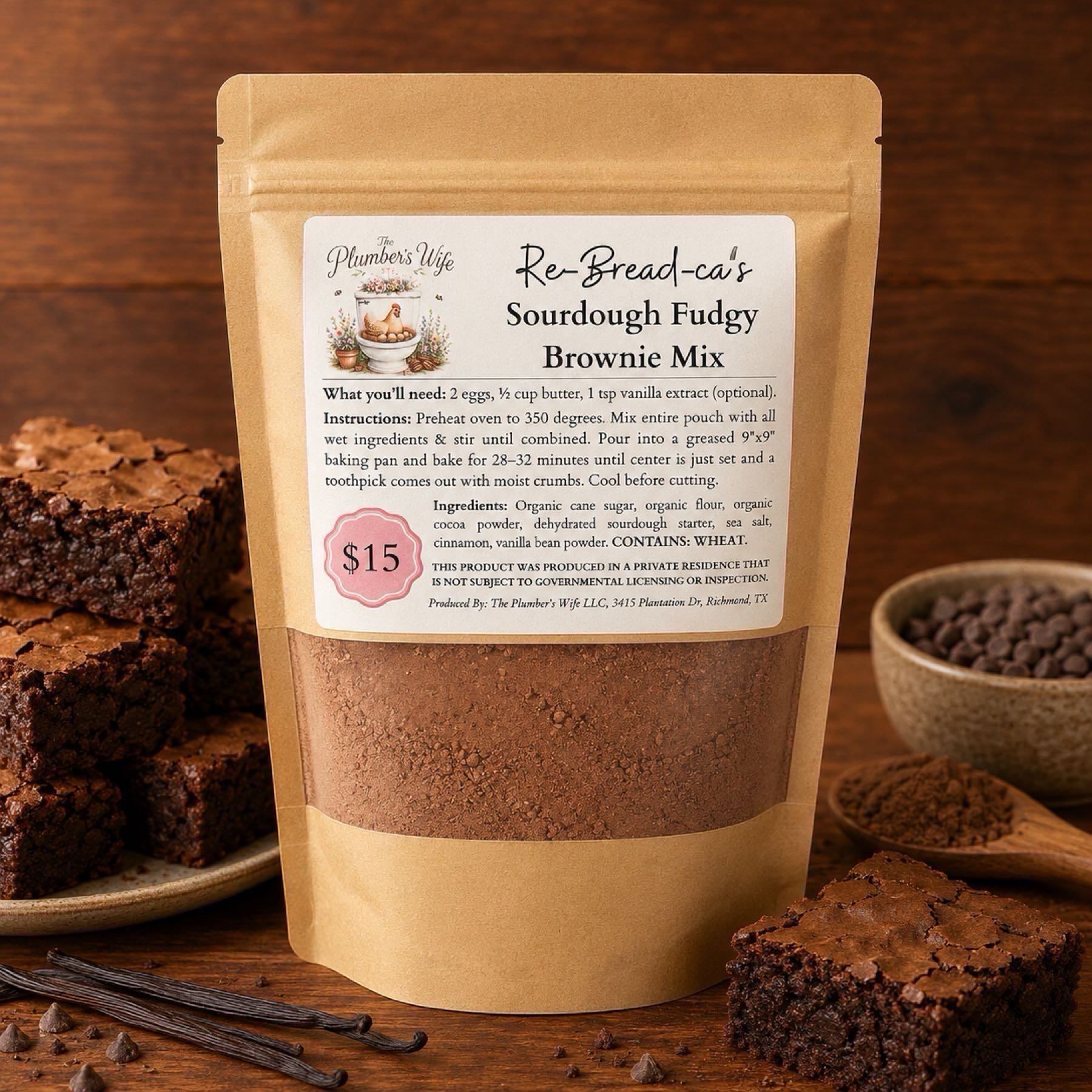 Sourdough Fudgy Brownie Mix