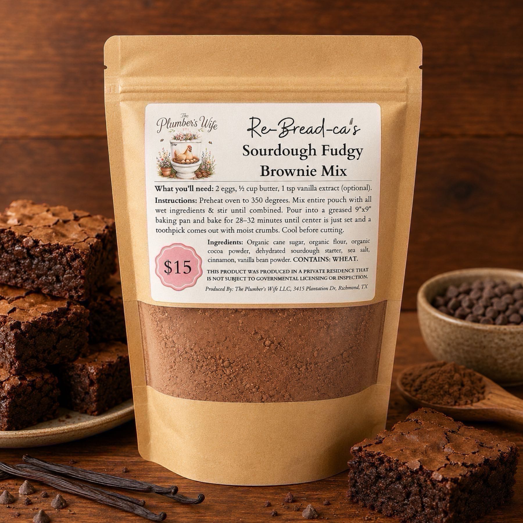 Sourdough Fudgy Brownie Mix