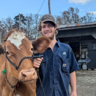 Dennet, farm owner at Lilly Den Farm