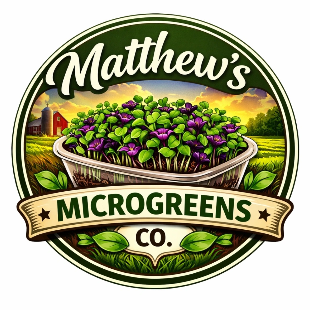 Matthew Kniedler, farm owner at Matthew's Microgreens Co.