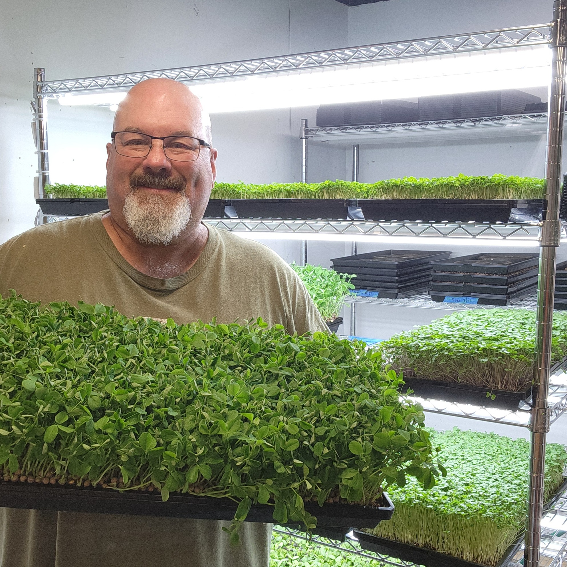Daryl Miller, farm owner at Hershey Miller Microgreens Farm