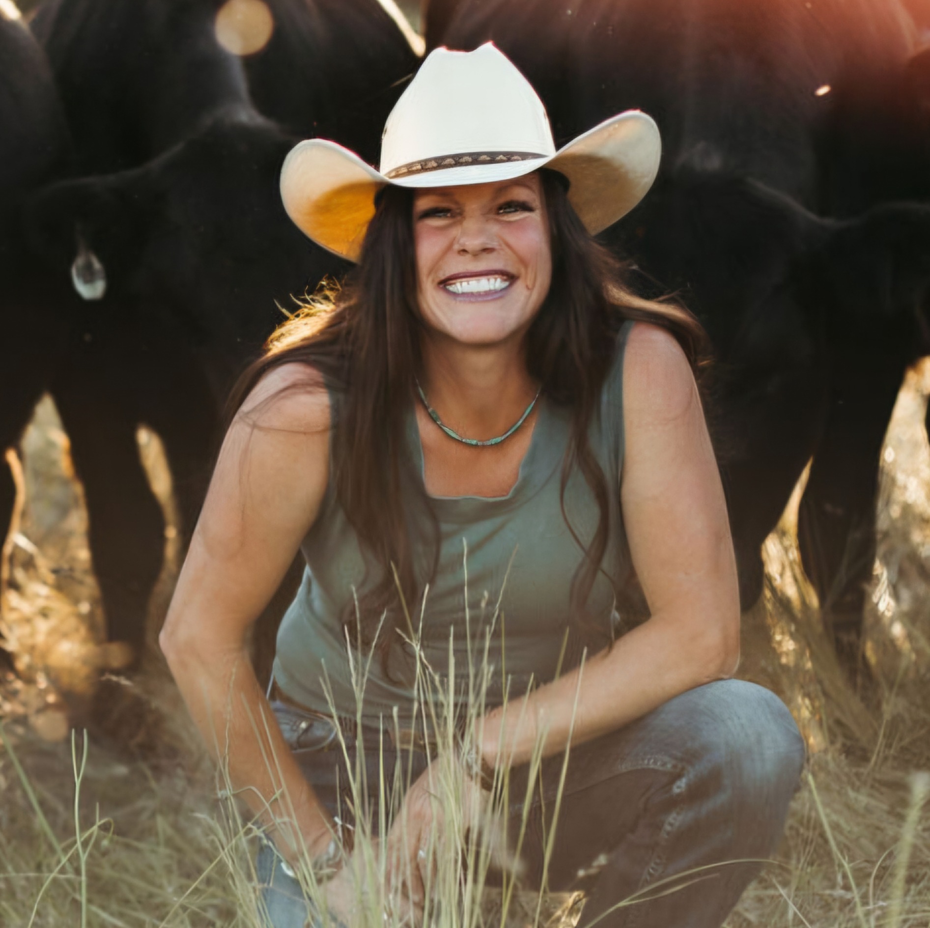 Angela, farm owner at Almost A Cattle Company 