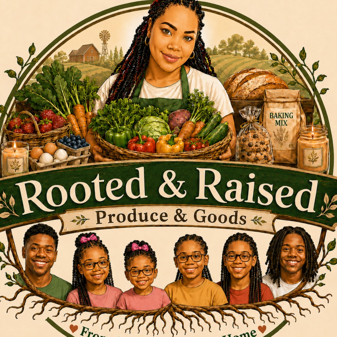 Nattaisha Albury, farm owner at Raised & Rooted Produce & Goods