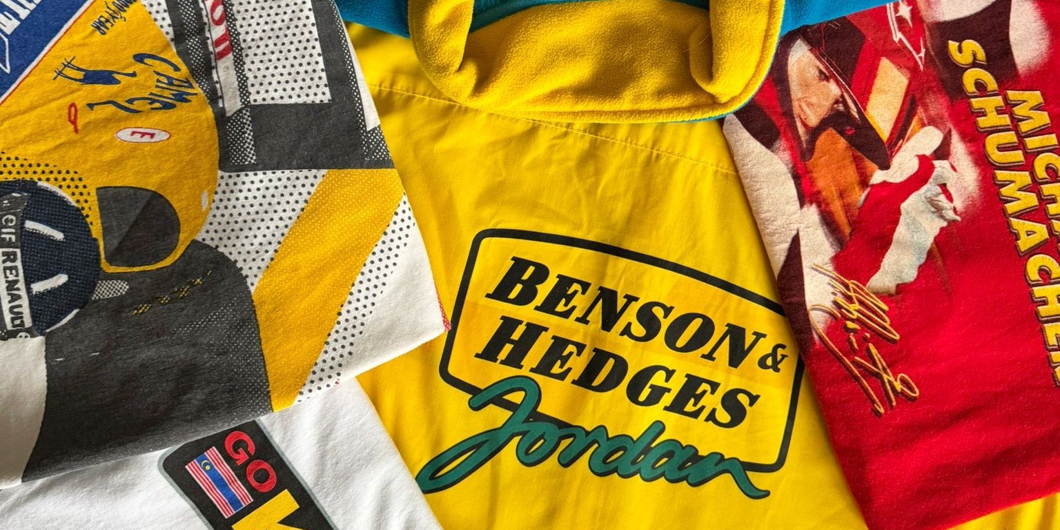 Vintage Formula 1 clothing pop-up