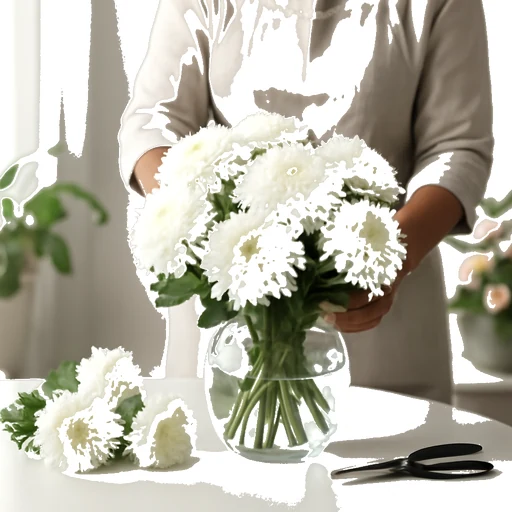 Chrysanthemum Flowers in Flowers Decoration on Vobido