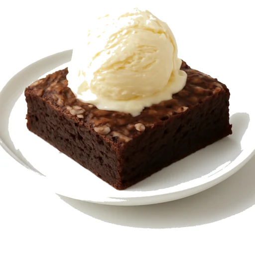 Brownie With Ice Cream - Beverages And Desserts in Restaurant Food on Vobido
