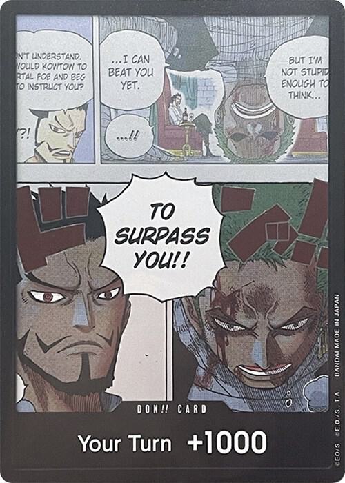 DON!! Card (Mihawk & Zoro) (Double Pack Set Vol. 3) - Wings of the Captain (OP06) (Don!!_op06_mihawk_zoro)