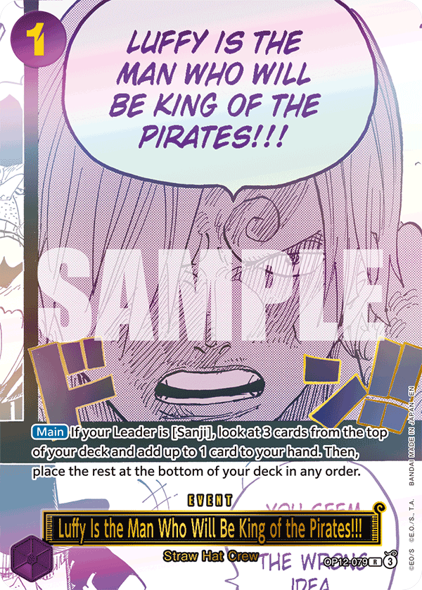 Luffy Is the Man Who Will Be King of the Pirates!!! (OP12-079_p1)