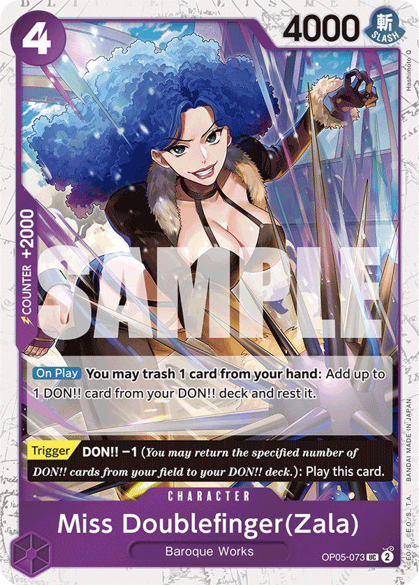 Miss Doublefinger(Zala) (Jolly Roger) (OP05-073_p2)