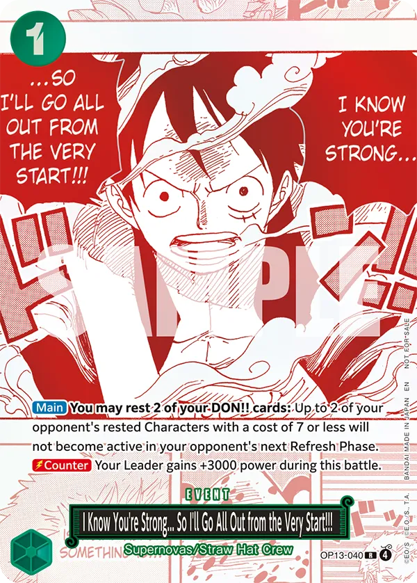 I Know You're Strong... So I'll Go All Out from the Very Start!!! (OP13-040_c1)