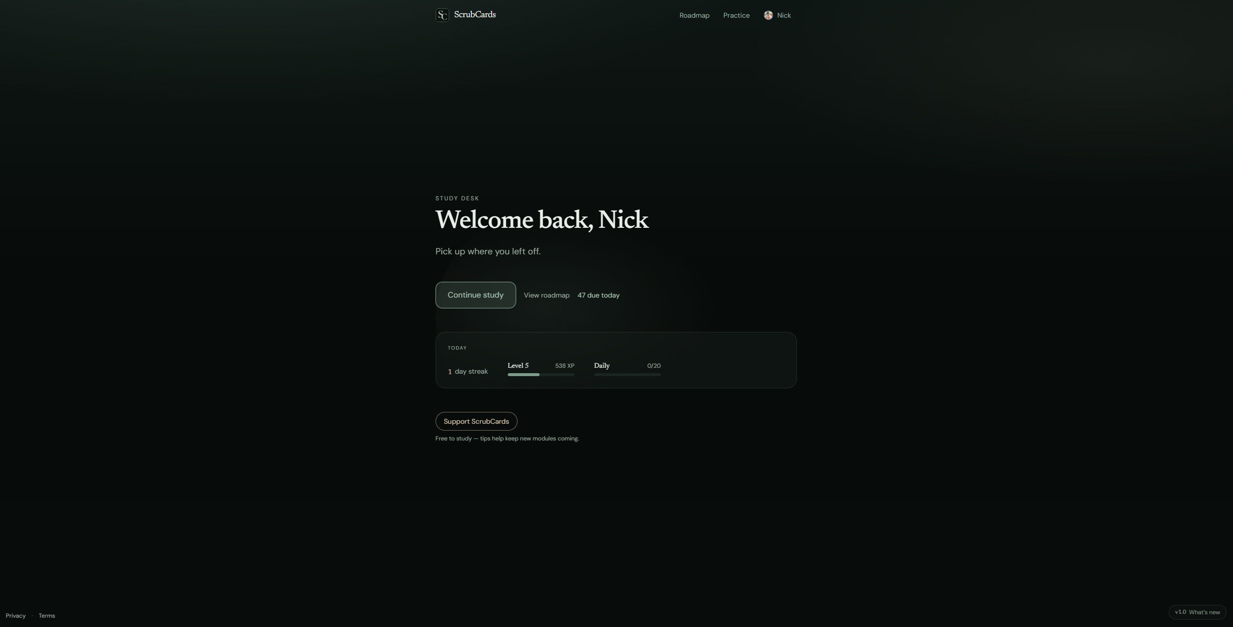 ScrubCards screenshot 2