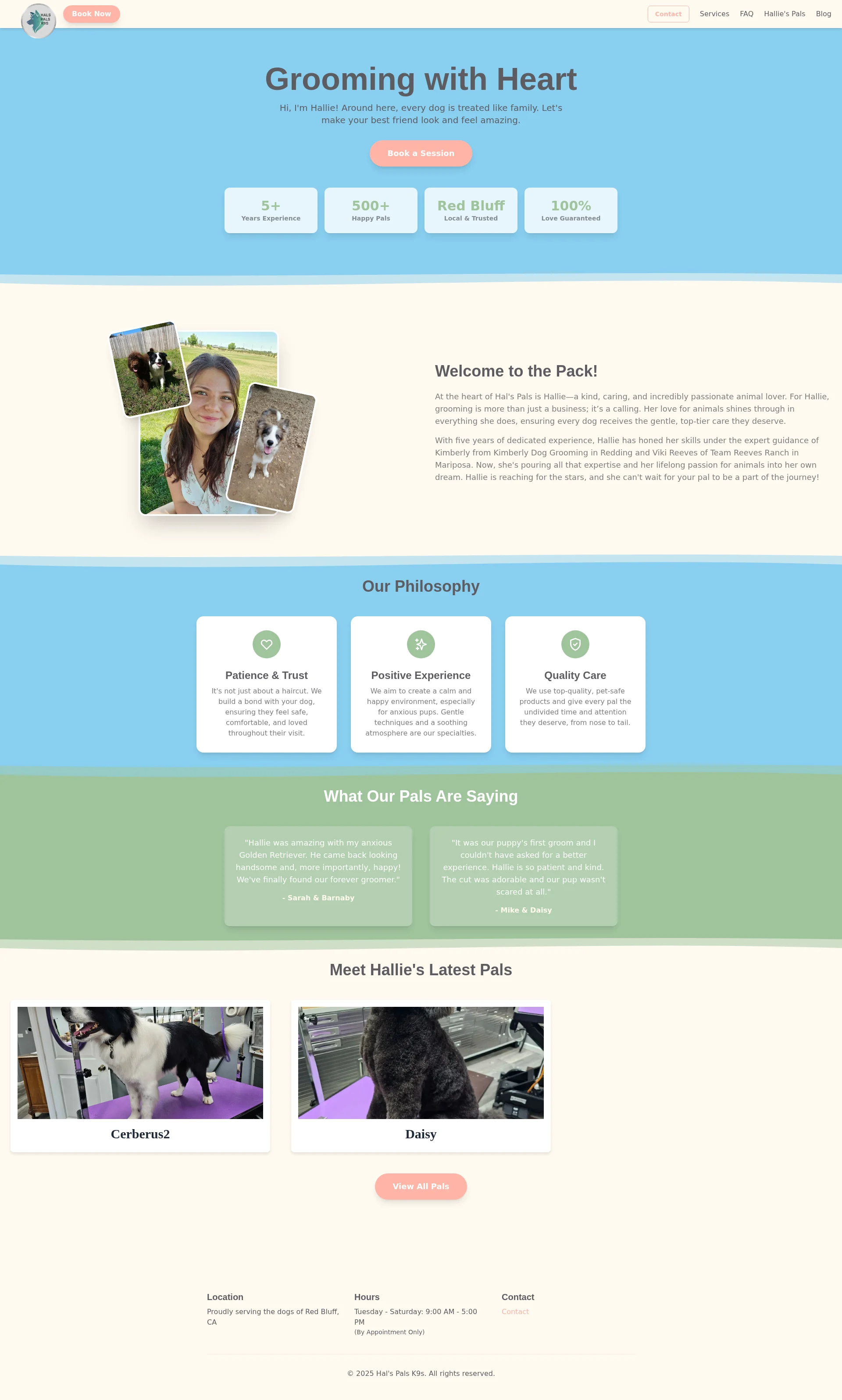 Hal's Pals K9s — Dog Grooming in Red Bluff, CA