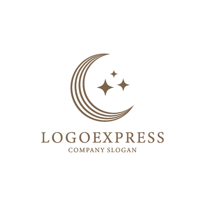 Logo design for 三日月と星の優雅なロゴ