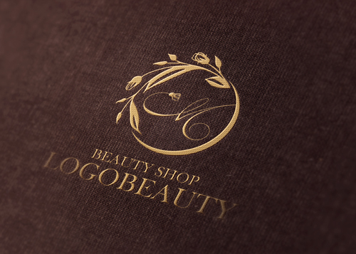 Mockup example of the Floral Essence logo, number 2