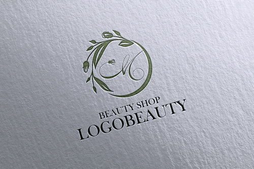 Mockup example of the Floral Essence logo, number 3